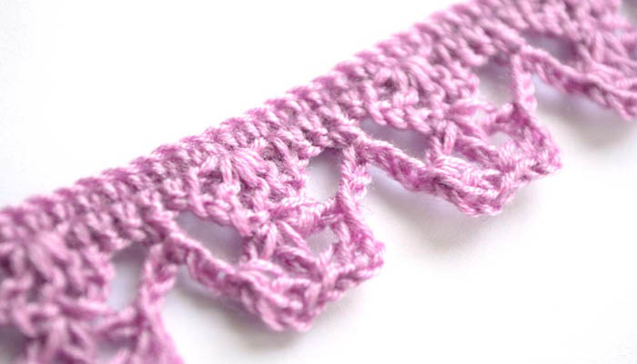 purple crochet edging - photo