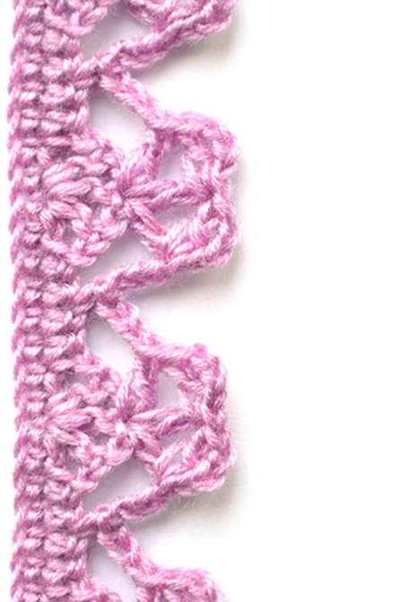 purple crochet edging - preview