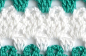 white and green lace crochet pattern - preview