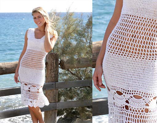 99-5 dress in a mussel pattern photo