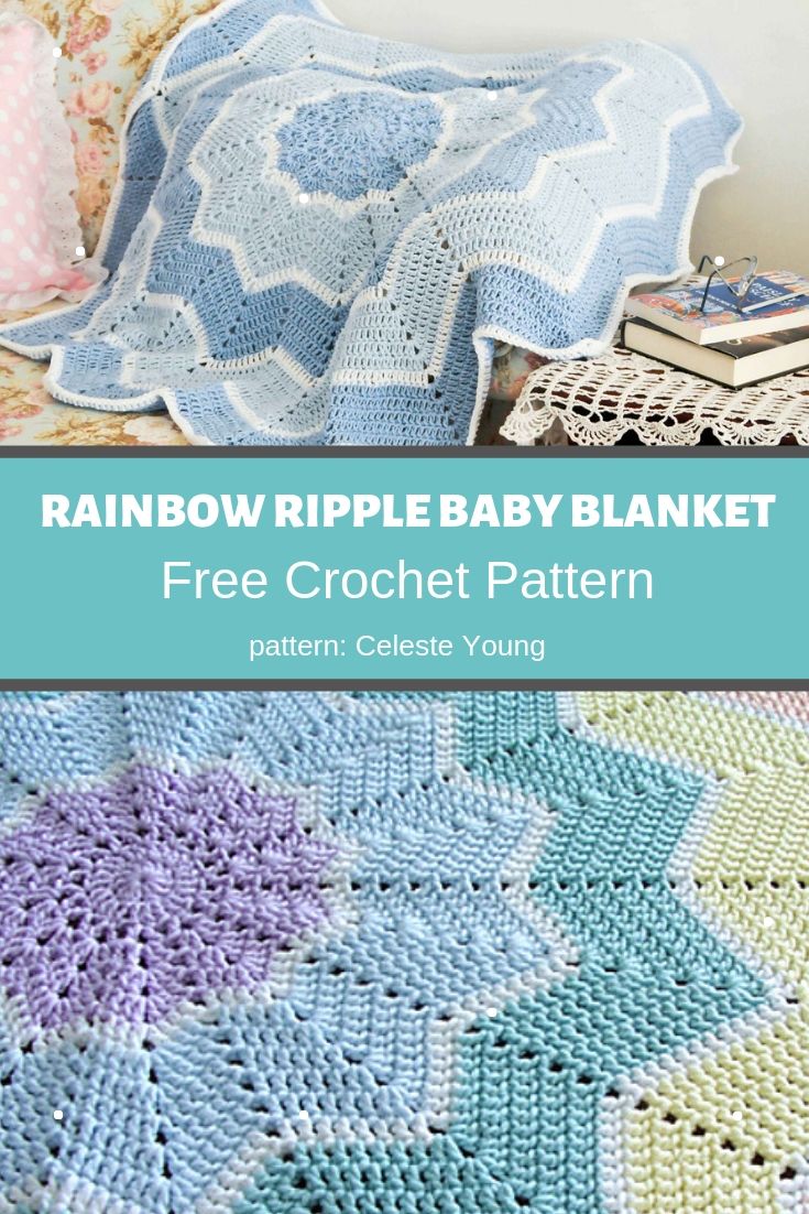 Rainbow Ripple Baby Blanket