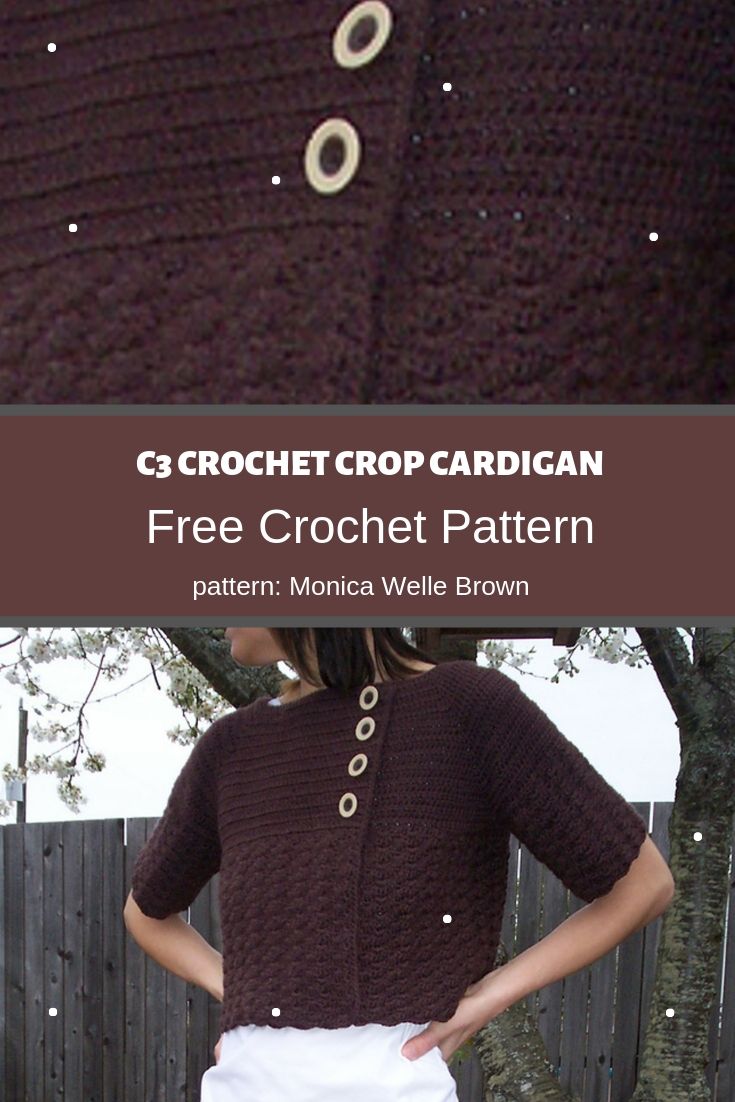 c3 crochet crop cardigan photo