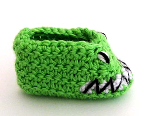 lizard monster baby booties photo