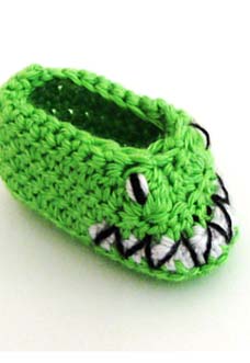lizard monster baby booties photo