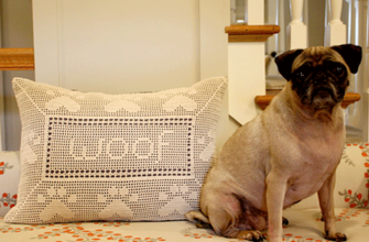 paw print pillow - photo 1