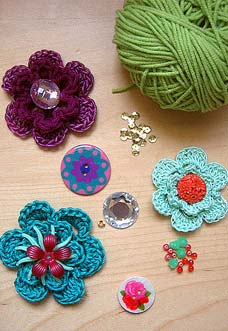 simple crochet flowers preview