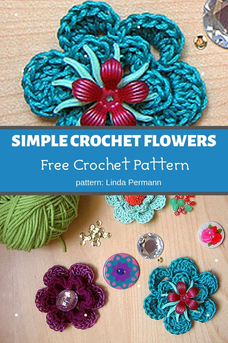 simple crochet flowers