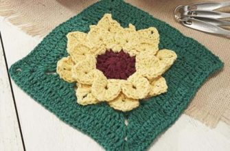 sunflower dishcloth photo