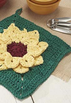 sunflower dishcloth photo