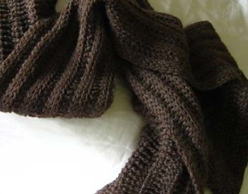 tunisian ribbed scarf photo