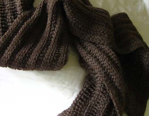 tunisian ribbed scarf photo