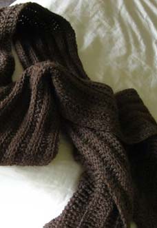 tunisian ribbed scarf photo