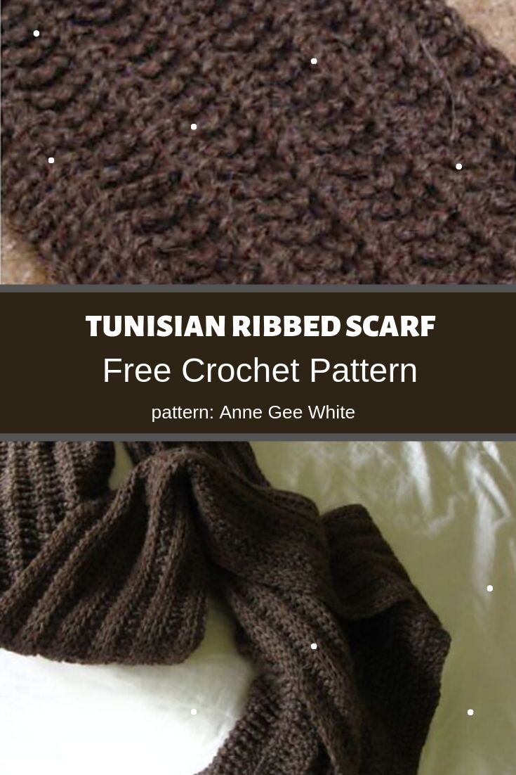 tunisian ribbed scarf photo