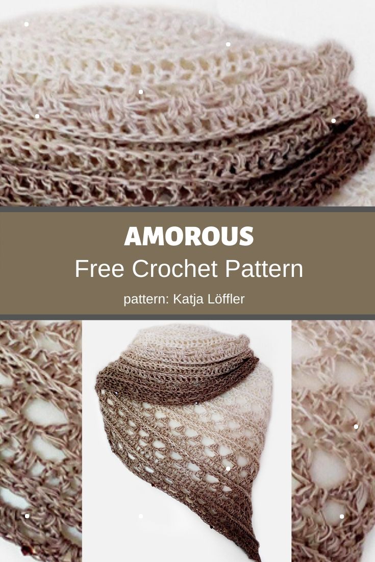 Amorous shawl crochet pattern