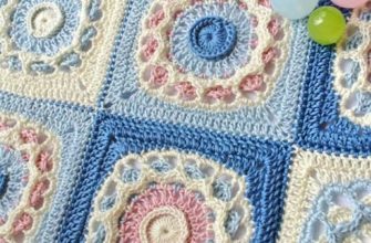 Crochet textured square motif pattern