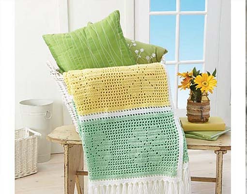 Daisy Filet Throw pattern