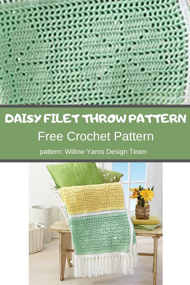 Daisy Filet Throw pattern