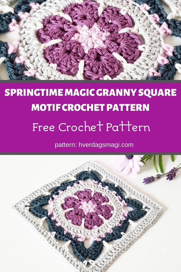 Springtime Magic Granny Square Motif Crochet Pattern-preview