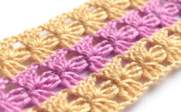 lace crochet pattern with shell