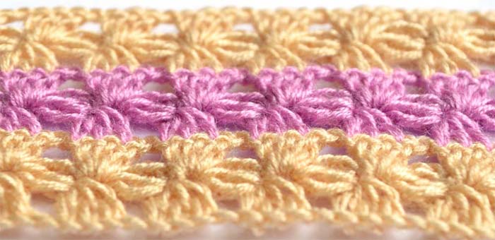 lace crochet pattern with shell