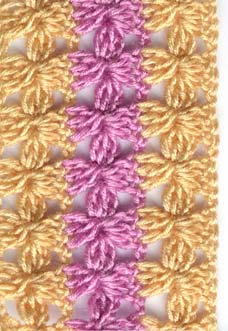 lace crochet pattern with shell