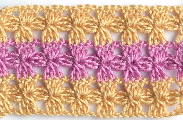 lace crochet pattern with shell