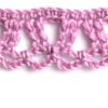 Purple crochet edging pattern with arches